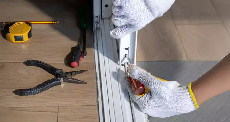 Backyard Sliding Door Track Repair in Lafayette, CA